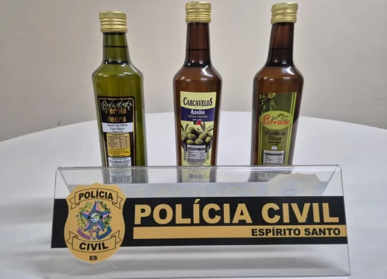 Operação da Polícia Civil apreende 428 garrafas de azeite suspeito na grande Vitória